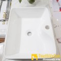 Chậu lavabo đặt bàn vuông hoa văn hươu Navier NV-433