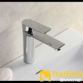 Vòi lavabo nóng lạnh thân tròn đồng thau mạ Crome Navier NV-LCC11 (20cm)