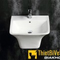 Chậu lavabo liền khối vuông Navier NV-422