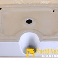 Chậu lavabo vuông đặt bàn sứ trắng chính vòi Navier NV-403