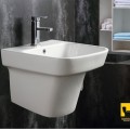 Chậu lavabo liền khối vuông treo tường Navier NV-421