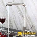 Vòi chén nóng lạnh uốn vuông đầu xoay 360 inox304 Navier NV-202