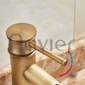 Vòi lavabo nóng lạnh ống trúc đồng thau vàng Navier NV-715