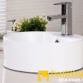 Chậu lavabo đặt bàn tròn sứ trắng SkyHome SKY-2016