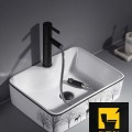 Chậu lavabo đặt bàn vuông hoa văn hươu Navier NV-433