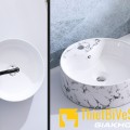 Chậu lavabo đặt bàn hoa văn vết nhớt tròn cao cấp Navier NV-416