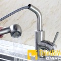 Vòi chén nóng lạnh thân tròn uốn lơi đầu to inox304 Navier NV-204