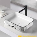 Chậu lavabo đặt bàn hoa văn nai rừng cao cấp Navier NV-425