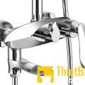 Sen cây tắm nóng lạnh đồng thau xi mạ Crome thân tròn Navier NV-7110S