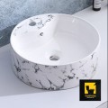 Chậu lavabo đặt bàn hoa văn vết nhớt tròn cao cấp Navier NV-416