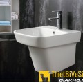 Chậu lavabo liền khối vuông treo tường Navier NV-421