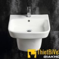 Chậu lavabo liền khối vuông treo tường Navier NV-421