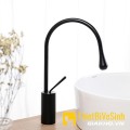 Vòi lavabo nóng lạnh sơn tĩnh điện đen Navier NV-741D