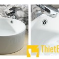 Chậu lavabo đặt bàn tròn sứ trắng cao cấp AKC AK-C404