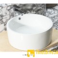 Chậu lavabo đặt bàn tròn sứ trắng cao cấp AKC AK-C404