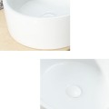 Chậu lavabo đặt bàn tròn sứ trắng cao cấp AKC AK-C404