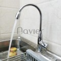 Vòi chén nóng lạnh thân tròn cong đầu bi inox304 Navier NV-205