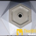 Chậu lavabo lục giác cao cấp có viền vàng Navier NV-405V