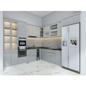 Tủ Bếp Nhựa Cánh Laminate Sang Trọng NV-5087