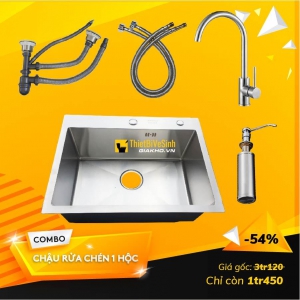 Combo Chậu Rửa Chén Inox304 1 Hộc - CB31