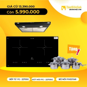 Combo Bếp Từ Đôi Và Máy Hút Mùi Cổ Điển Fuger KM FG 04