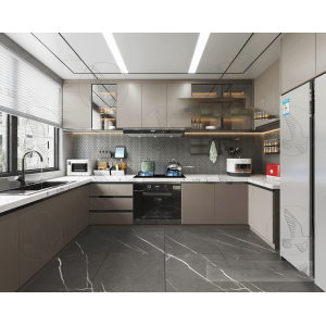 Tủ Bếp Chữ U Chất Liệu PVC Phủ PETG Cao Cấp Navier NV-5186