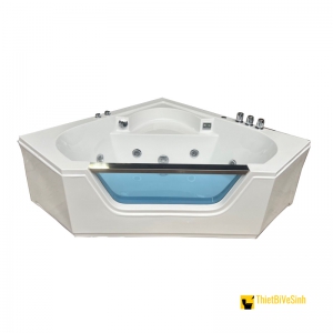 Bồn Tắm Góc Kính Acrylic Full Massage Kèm Bộ Vòi Navier NV-1038MS