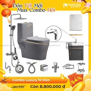 Combo Thiết Bị Vệ Sinh Luxury 10 Món Cao Cấp KX 10M LX 14