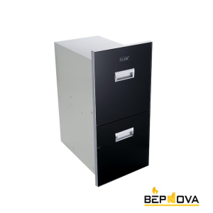 Thùng Gạo Mặt Gương Cường Lực Màu Đen Cao Cấp Navier NV-3041