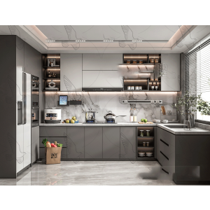 Tủ Bếp Chữ U Chất Liệu PVC Phủ PETG Cao Cấp Navier NV-5178