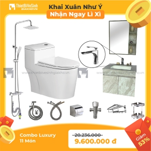 Combo Thiết Bị Vệ Sinh Luxury 11 Món Cao Cấp KX 10M LX 15