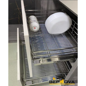 Giá Xoong Nồi- Bát Đĩa Đa Năng Năng 2 Tầng Inox 304 Cao Cấp Navier NV-7646