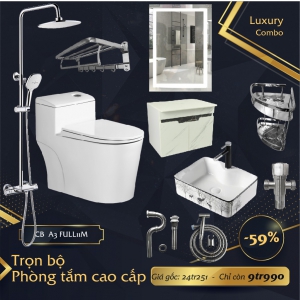 Combo Full Nhà Tắm 11 Món Luxury - A3 FULL11M