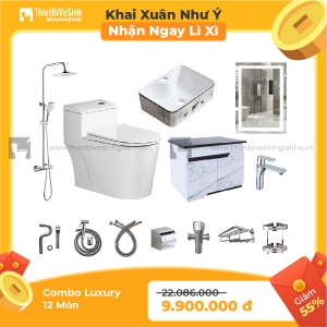 Combo Thiết Bị Vệ Sinh Luxury 12 Món Cao Cấp KX 12M LX 02