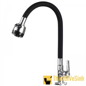 Vòi chén lạnh đồng thau mạ crom thân tròn uốn dẻo Navier NV-270