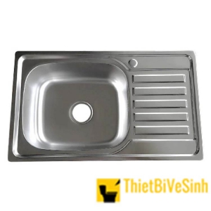 Chậu chén 1 ngăn có cánh Inox 304 chuẩn 100% Navier NV-7545C304