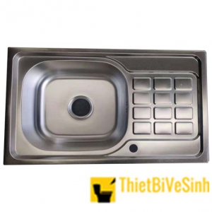 Chậu chén 1 ngăn có cánh Inox cao cấp Navier NV-7545C201