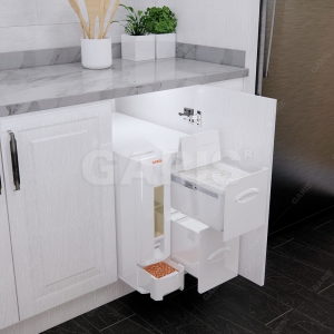 Thùng gạo cánh mở, 3 khoang, 30kg Garis GR09.45