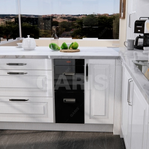 Thùng gạo mặt kính đen 2 khoang, 20kg GR07.30B