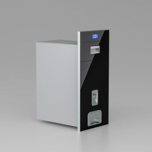 Thùng gạo âm tủ điện tử mặt kính đen Garis MR06.30BE