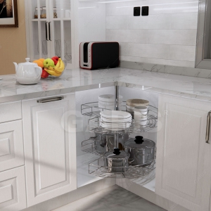 Mâm xoay góc mở 3/4, nan tròn, bề mặt mạ chrome GS05.80C