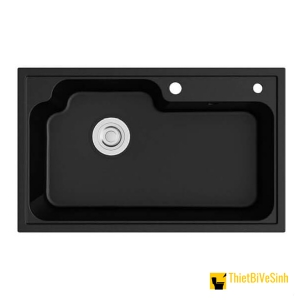 Chậu Rửa Chén Đá 1 Ngăn Đen Nhập Khẩu Navier NV-T7848-D01