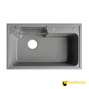 Chậu Rửa Chén Đá 1 Ngăn Xám Nhập Khẩu Navier NV-T7848-D02
