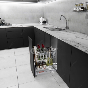 Giá dao thớt, gia vị, chai lọ cánh kéo Garis GM02.30C