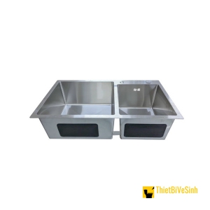 Chậu Rửa Chén 2 Ngăn Lệch Inox Cao Cấp Navier NV-8245LKS