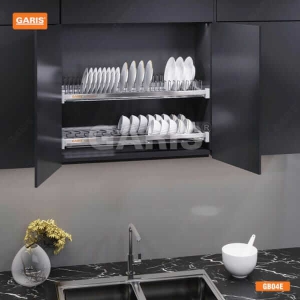 Giá bát đĩa inox 304 nan tròn điện hóa xước mờ Garis GB04.60E