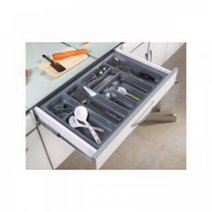  Khay chia thìa nĩa chất liệu nhựa cao cấp xám Eurogold ET450