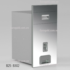 Thùng gạo gương nút nhấn bạc Eurogold B25 