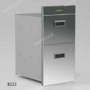 Thùng gạo mặt gương 2 tầng màu bạc Eurogold B323