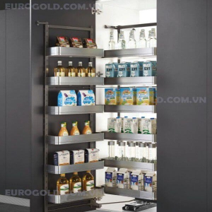 Tủ kho hộp 6 tầng cánh mở 450mm phay xước mờ Eurogold MX0645